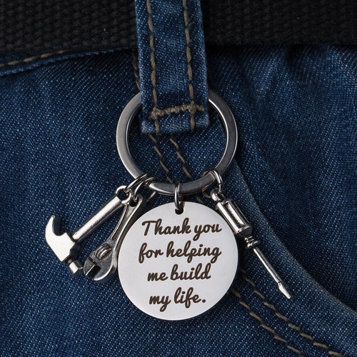 Llavero Para Regalo Para Papá, Gracias Por Ayudarme A Constr