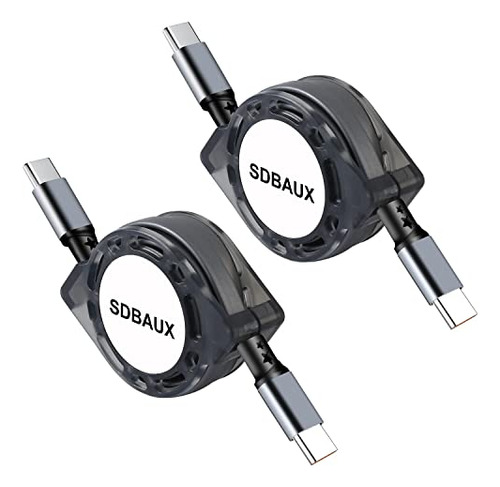 Cable De Carga Sdbaux Usb C 60w,cordón De Carga De C A C Par