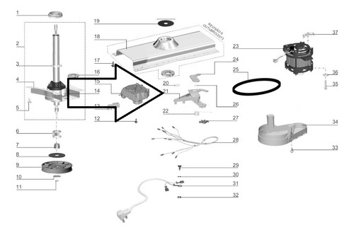 Braço Co Injetado Electrolux 6 Kg A 12 Kg 60016900 A99405101
