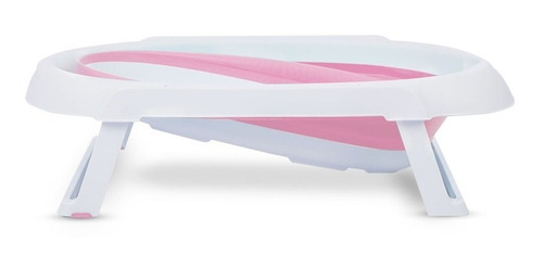 Bañera Para Bebe Carestino Plegable Rosa Con Soporte