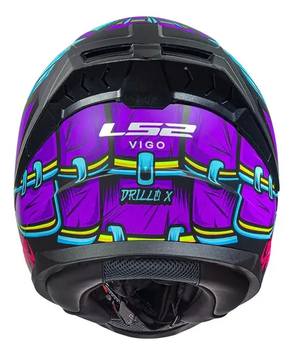 Capacete Ls2 Vigo Drillox Roxo Fosco Cor Lilás Tamanho Do Capacete