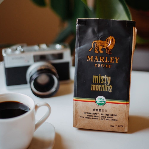 Café molido Marley Coffee Grano molido Tostado en bolsa sin TACC 227 g