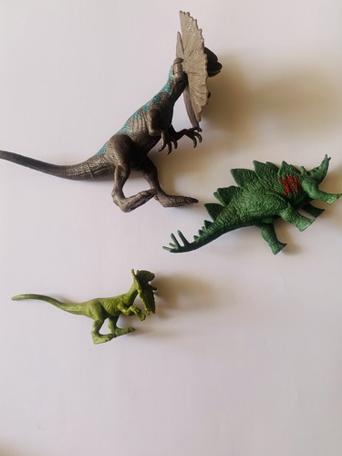 Jurassic World Attack Dilophosaurus Fpf14 + 3 Minis +blue 12 (Usado)