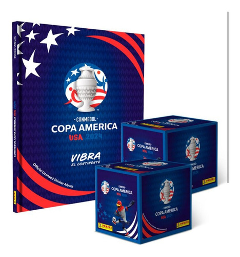 Album Panini Copa América Tapa Dura + 2 Cajas De 50 Sobres