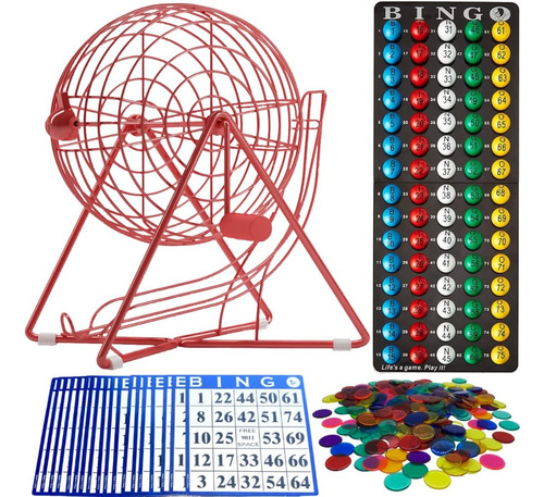 Mr Chips 11 Juego De Bingo Alto Con Jaula De Bingo De Ac...