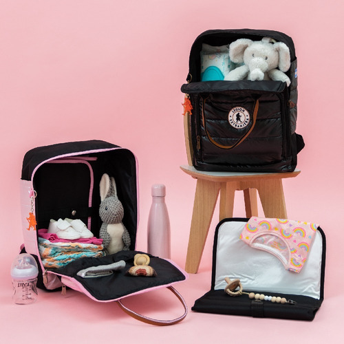 Imagen 7 de 10 de Mochila Baby Bag Patagonia Diamond Negro Legion Extranjera