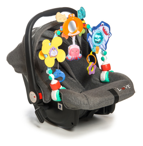 Arco Barral Para Cochecitos Multifunción Con Sonajero Chifle Mariposa Multicolor