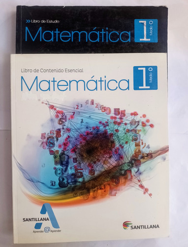 Set: Matemática 1 Medio - Estudio Esencial Santillana. (Usado)