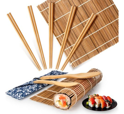 Kit Para Hacer Sushi Natural Tapete Para Enrollar Sushi Kit