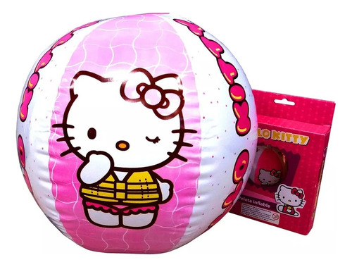 Pelota Inflable 50 Cm Hello Kitty Original Y Oficial