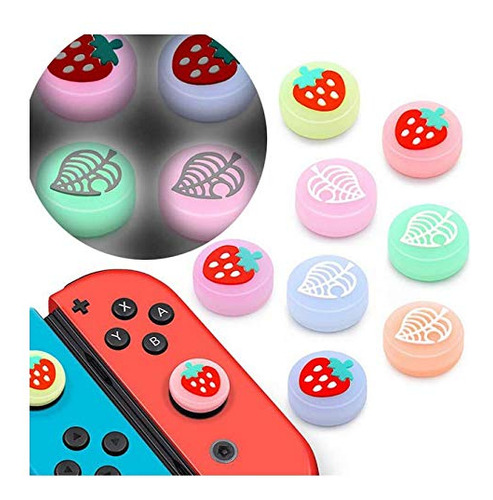 Luminous Thumb Stick Grips Pack Para Switch Lite Y Joy-con