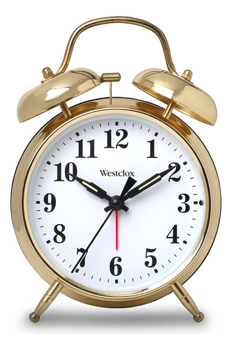 Westclox Big Ben - Reloj Despertador Dorado Con Campana Geme