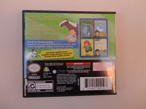 Virtual Tutor - Cartucho Original Americano Para Nintendo Ds (Usado)