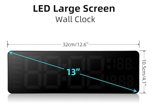 Reloj Digital, Led 13, Control Remoto, Temporizador Y Desper