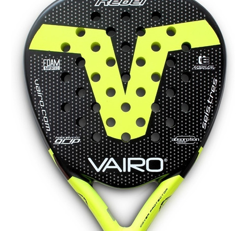 Paletas Padel Vairo Rebel Pro Tour Cromo 6.3 Europa + Funda