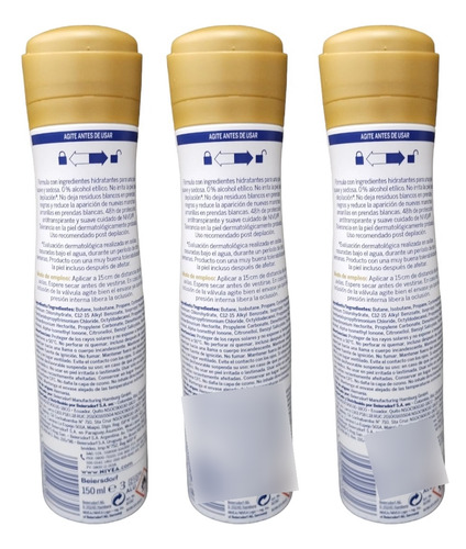 Pack X3 Desodorante Nivea Black & White Toque Seda
