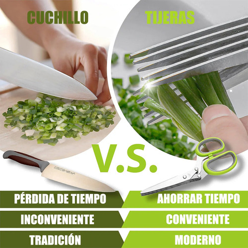 Ya Tesoura De Cozinha Para Cortar Vegetais Com 5 Lâminas
