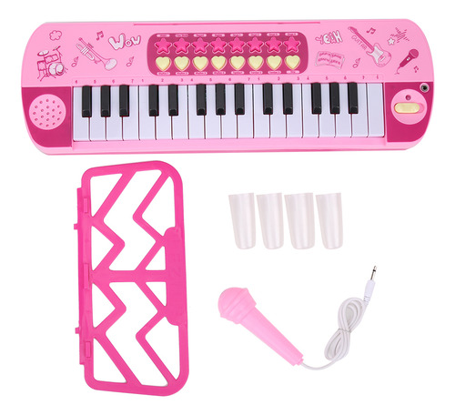 Piano Eléctrico Para Niños, Micrófono, Teclado, Música Digit