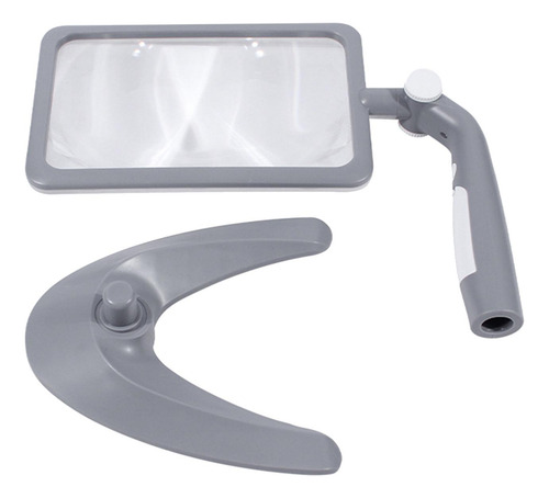 Lupa Iluminada Para El Hogar Y El Trabajo Aumento De 5x Gris