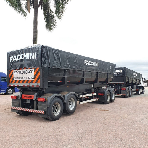 Imagem 2 de 14 de Carreta Rodocaçamba Basculante Facchini 35+35m³ 2022