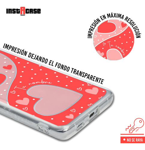 Funda Para Motorola Para Mujer Corazones Con Tu Nombre