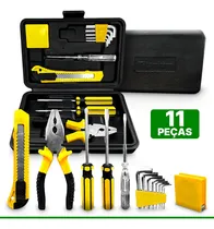 Comprar Kit Jogo De Ferramentas 11 Peças Com Maleta Chave Fenda Phillips Alicate Trena Snel Ferramentas 