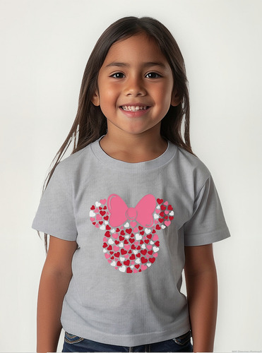 Playera Infantil Minnie Mouse Corazon Disney