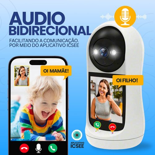 Babá Eletrônica Com Video Chamada App Icsee Wifi Microfone