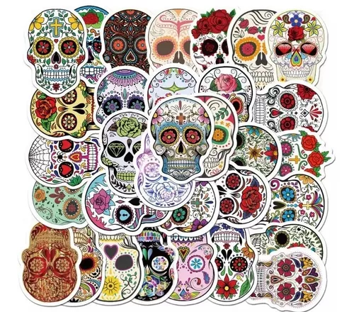 Set de calaveras decorativas mexicanas