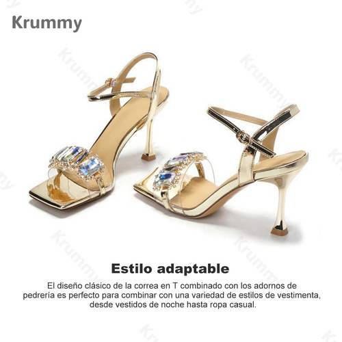 Zapatos De Tacon Cristal Transparente Para Mujer