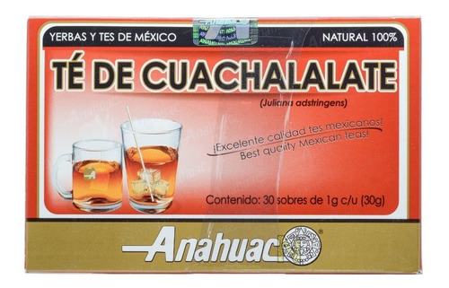Imagen 4 de 4 de (3 Pzas) Te Cuachalalate (mancerancua) (30 Sobres) Anahuac