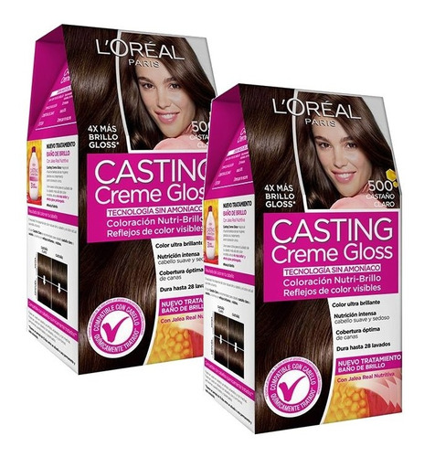 Tintura Coloración Crema Casting Creme Gloss Loreal 2 Kits