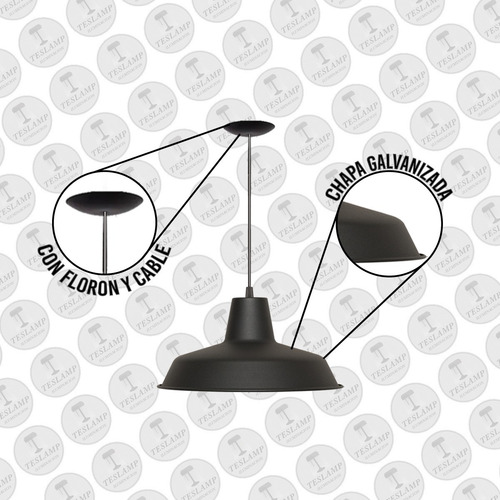Pack X2 Lampara Colgante Campana Galponera Varios Colores