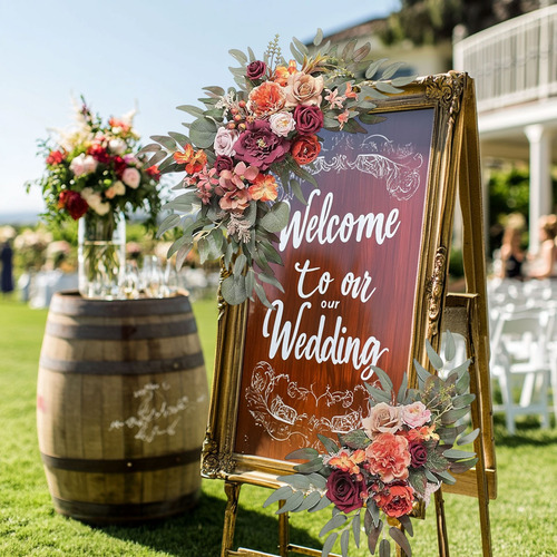 Mesa De Boda De Gama Alta Con Diseño De Ramo Simulado En U,
