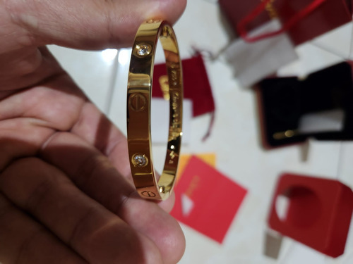 Pulsera Cartier Love Amor Nueva Varias Medidas Todo El Kit Amarillo 45.72 Cm 48.26 Cm (Usado)