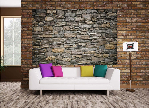 Imagen 9 de 9 de Decoración De La Pared Papel Tapiz Gris Foto De Stonewa...