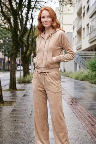 Conjunto Feminino Plush Aveludado Calça E Jaqueta 61982