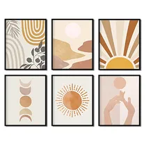 Comprar Impresiones De Arte De Pared Boho Sol Y Luna Pinturas D...