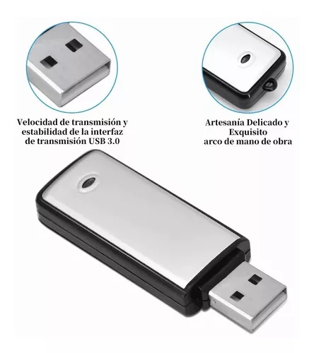 Mini Grabadora De Voz Espía Con Micrófono/usb 16gb 19horas Malubero  Malu1370