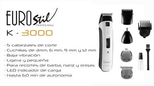 Máquina Patillera Inalambrica Profesional Barbería Eurostil