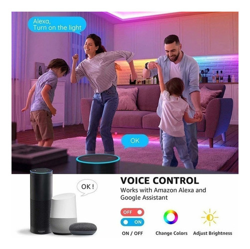 Control Wifi Fita Led 5050, Alexa Y Google Home, 20 Metros