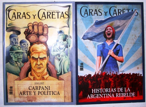 Carpani Arte Politico Argentina Rebelde Caras Y Caretas 2ts