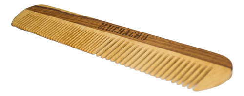 Pente De Madeira Para Barba Dentes Duplos Estreitos E Largos Cor Marrom