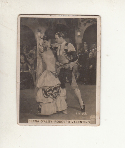 Cine Mudo Cromo Valentino & Elena D'algy Publicidad Crack (Usado)
