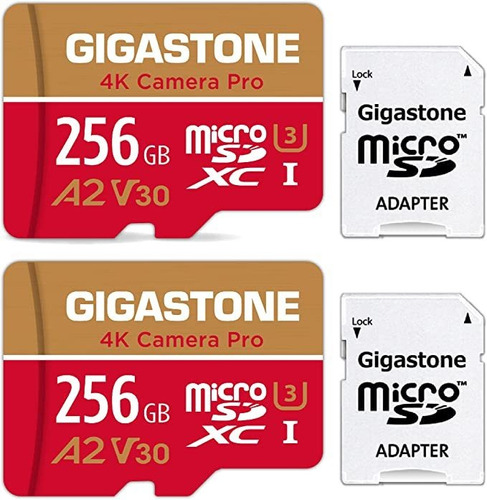 Gigastone - Tarjeta Micro Sd De 256 Gb, Grabación De Víde.