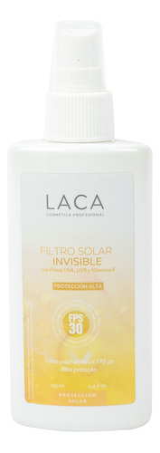 Filtro Solar Invisible Fps 30 145ml Laca