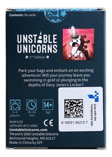 Unstable Unicorns Adventures Expansion Pack · Inglés