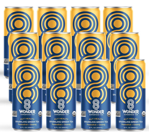 8th Wonder Sparkling Superfood Té Verde Con Jugo De Fruta Re