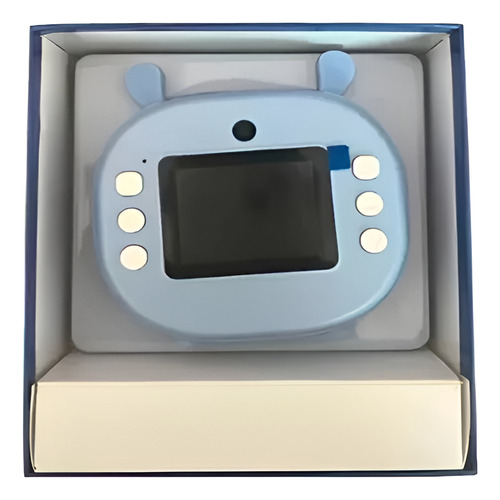 Câmera Print Instantânea De Impressão Para Criança Com Jogos Azul-celeste