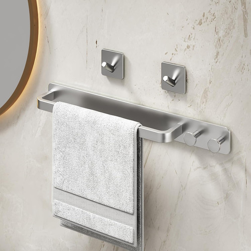 Toallero Autoadhesivo Para Toallas De Baño Con Ganchos
